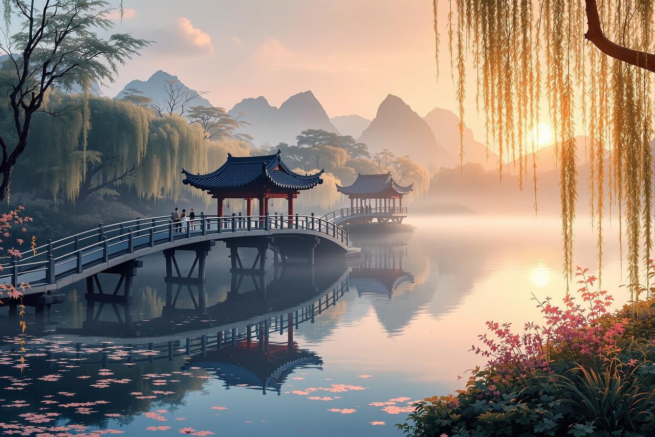 番茄短剧成功案例 - 杭州西湖文旅短剧《断桥烟雨》